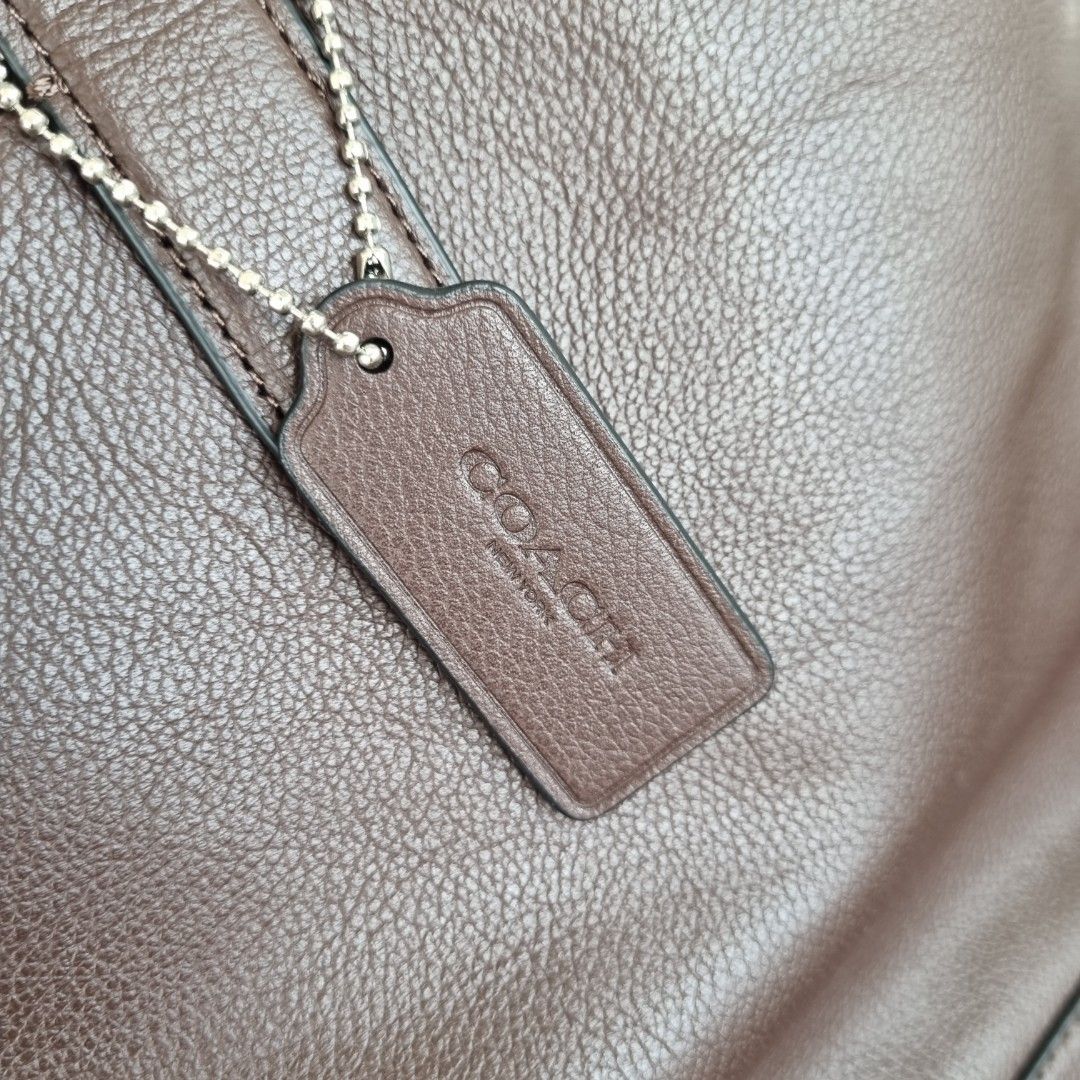 COACH Brown Leather Briefcase, Men's Fashion, Bags, Briefcases on Carousell