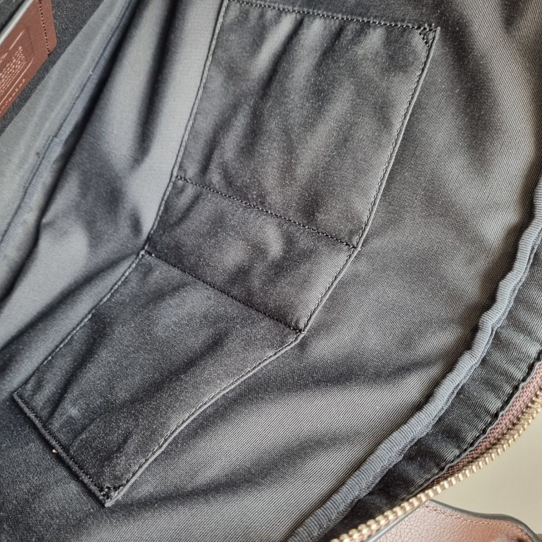 COACH Brown Leather Briefcase, Men's Fashion, Bags, Briefcases on Carousell