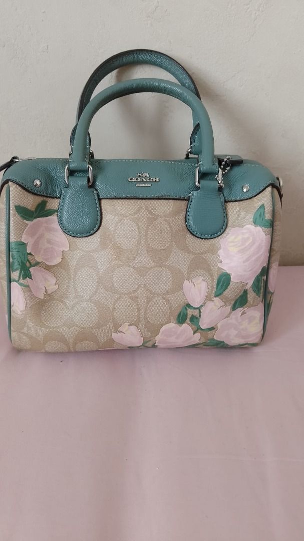 NEW - Coach Mini Bennett Satchel In Floral Print Coated Canvas