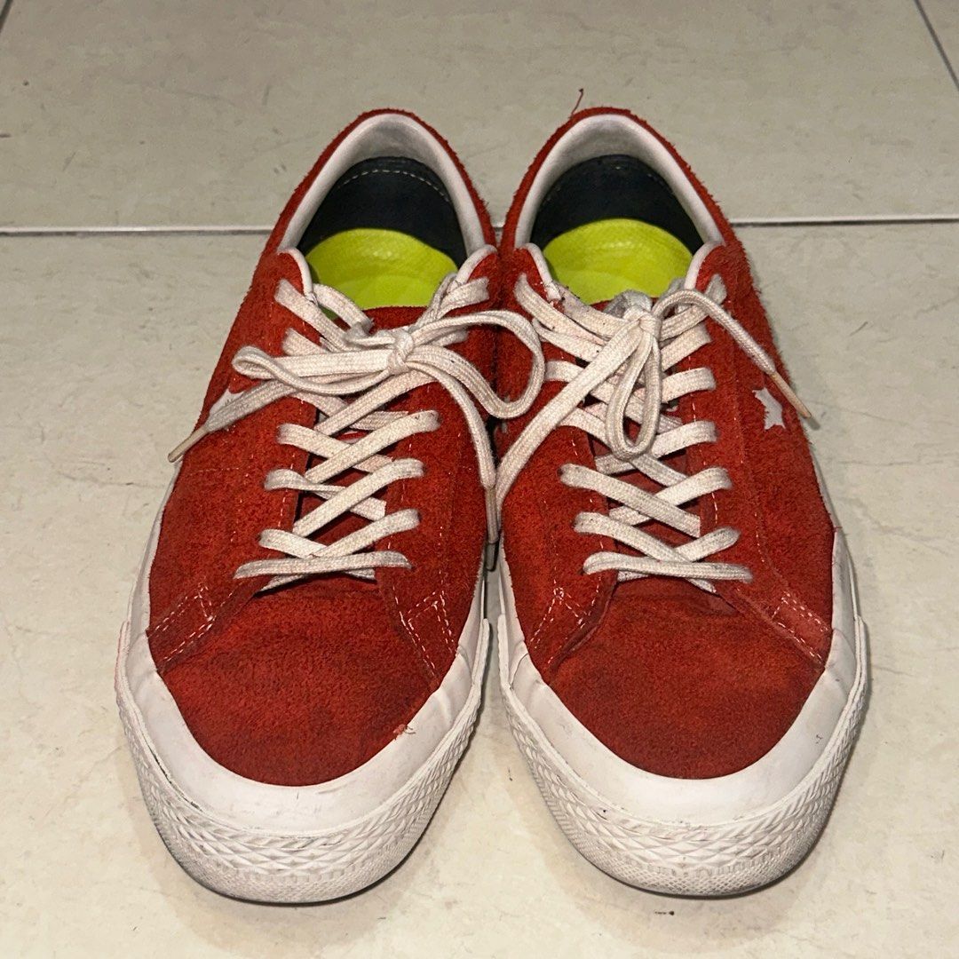 One star premium shop suede low top red