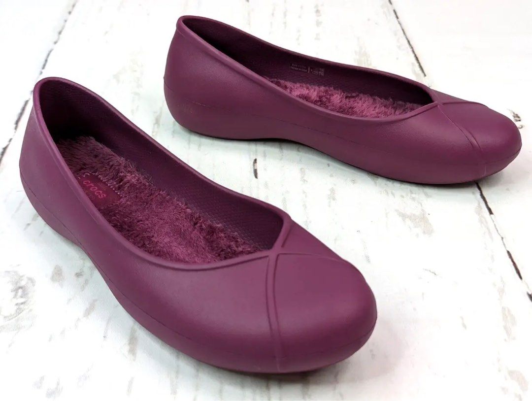 Fur lined ballet flats discount