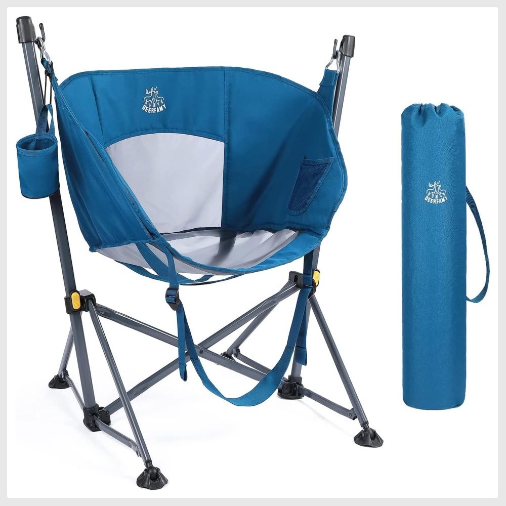 DEERFAMY Camping Swinging Chair Breathable Folding Hammock Chair