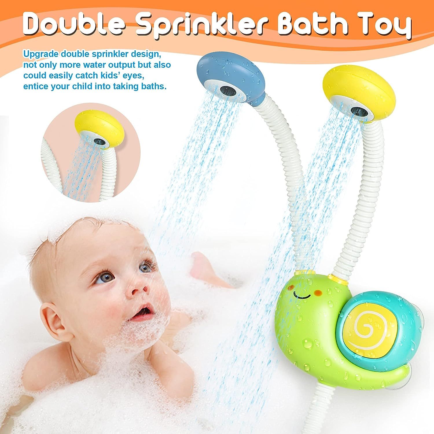 Dwi Dowellin Bath Toys for Baby Toddlers, Upgrade Electric Shower
