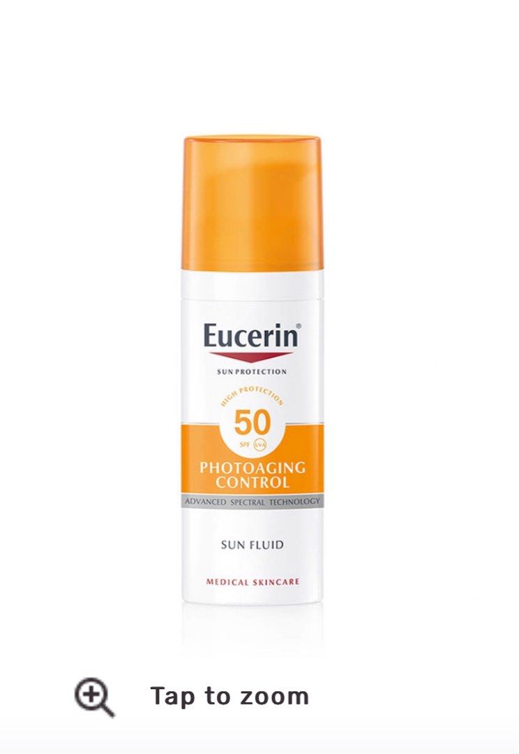 Eucerin SPF 50 Photoaging control anti-age Sun fluid, Beauty & Personal ...