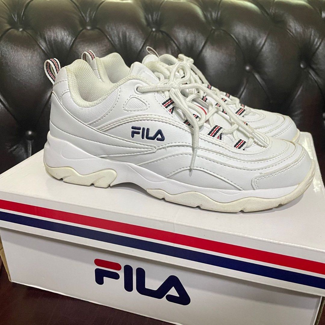 Fila Ray White Red Womens