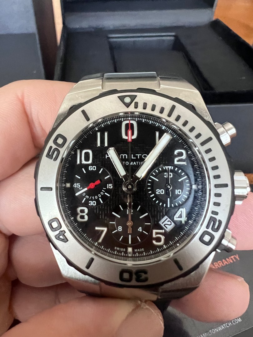 FS Hamilton Khaki Navy Sub Auto Chronograph Luxury Watches on Carousell