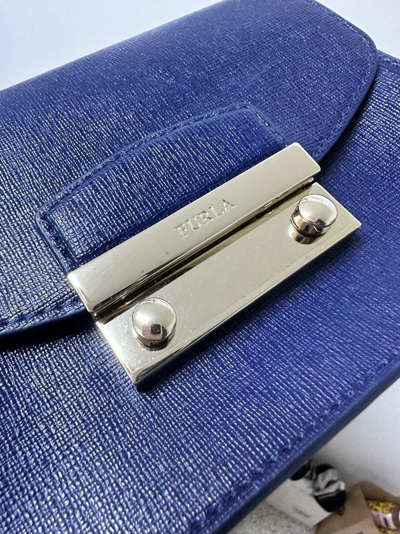 Furla Julia Crossbody Bag Blue, Women's Fashion, Bags & Wallets, Cross