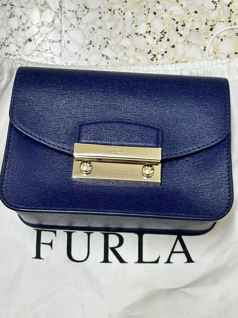 Furla Julia Crossbody Bag Blue, Women's Fashion, Bags & Wallets, Cross