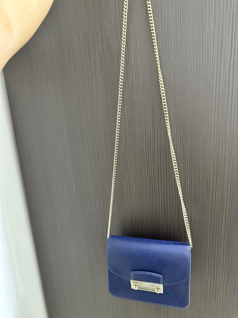 Furla Julia Crossbody Bag Blue, Women's Fashion, Bags & Wallets, Cross