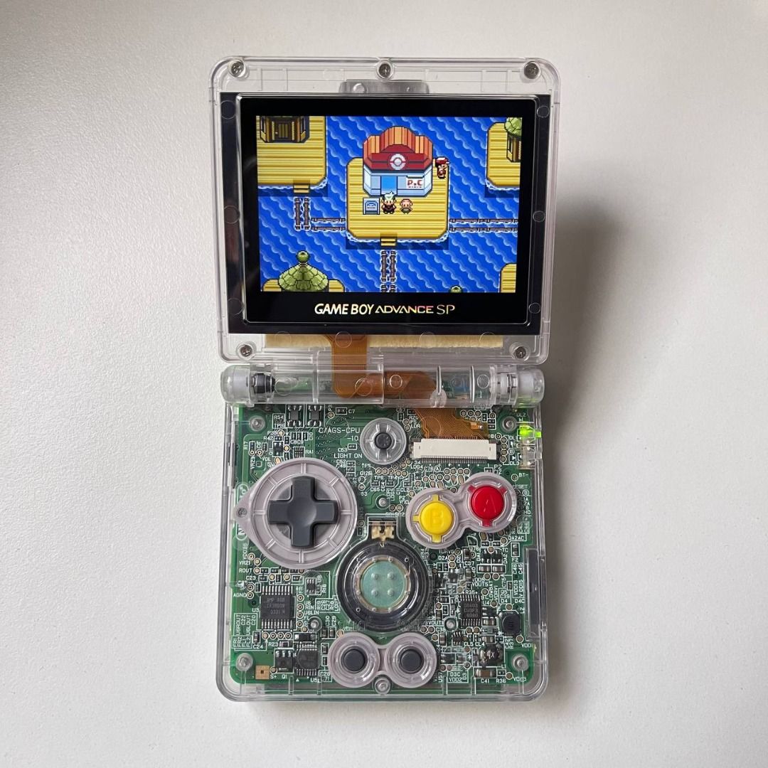 Gameboy advance sp transparent shell sale