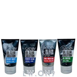 GATSBY COOLING FACE WASH OIL CLEAR SOLUTION RANGE AVAILABLE 5 TYPES  100G