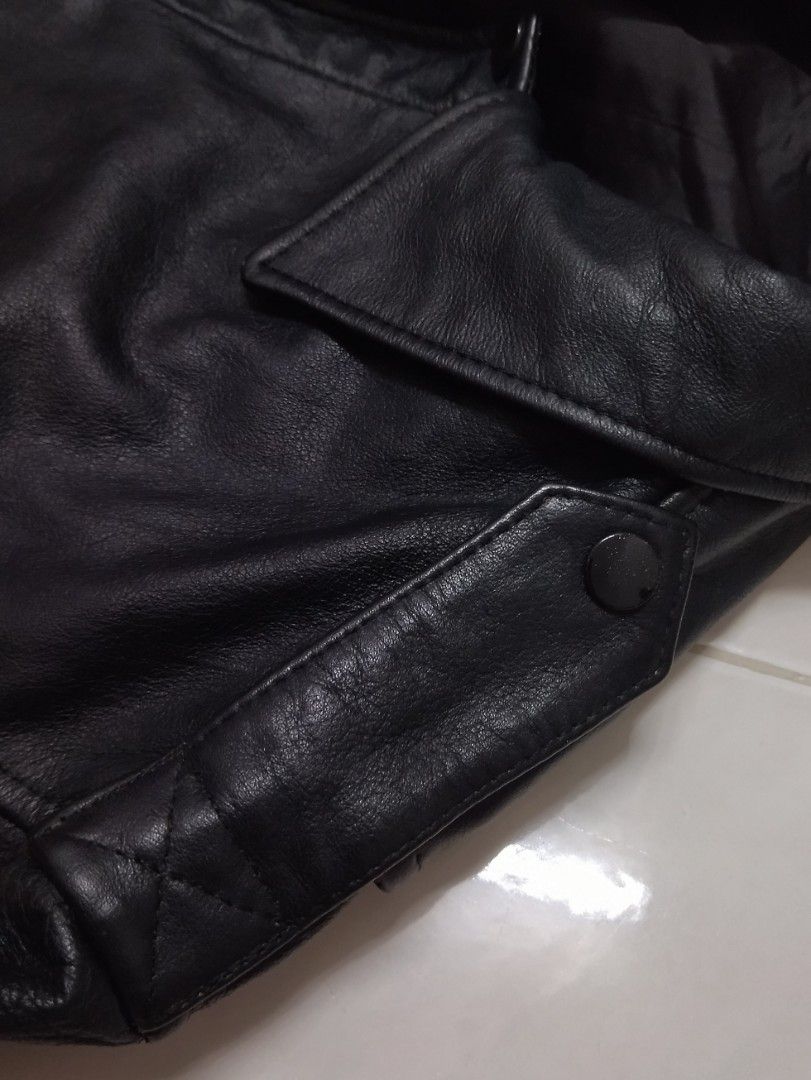Genuine Flight Leather Jacket Size M L Men s Fashion Coats