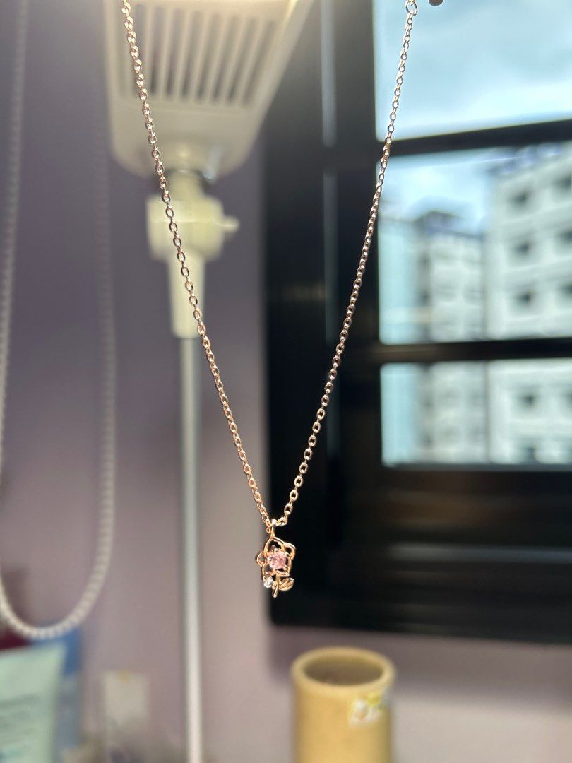 Gold plated crystal hotsell necklace