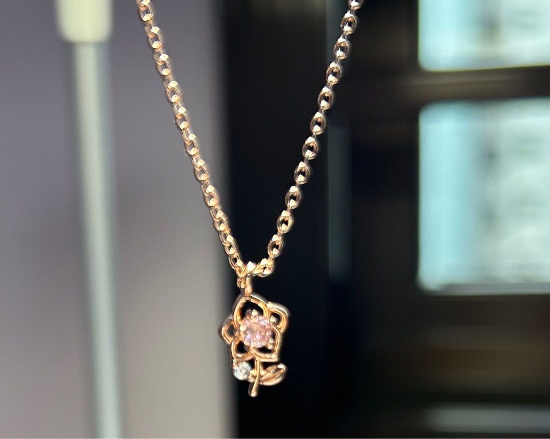 Gold plated crystal necklace sale