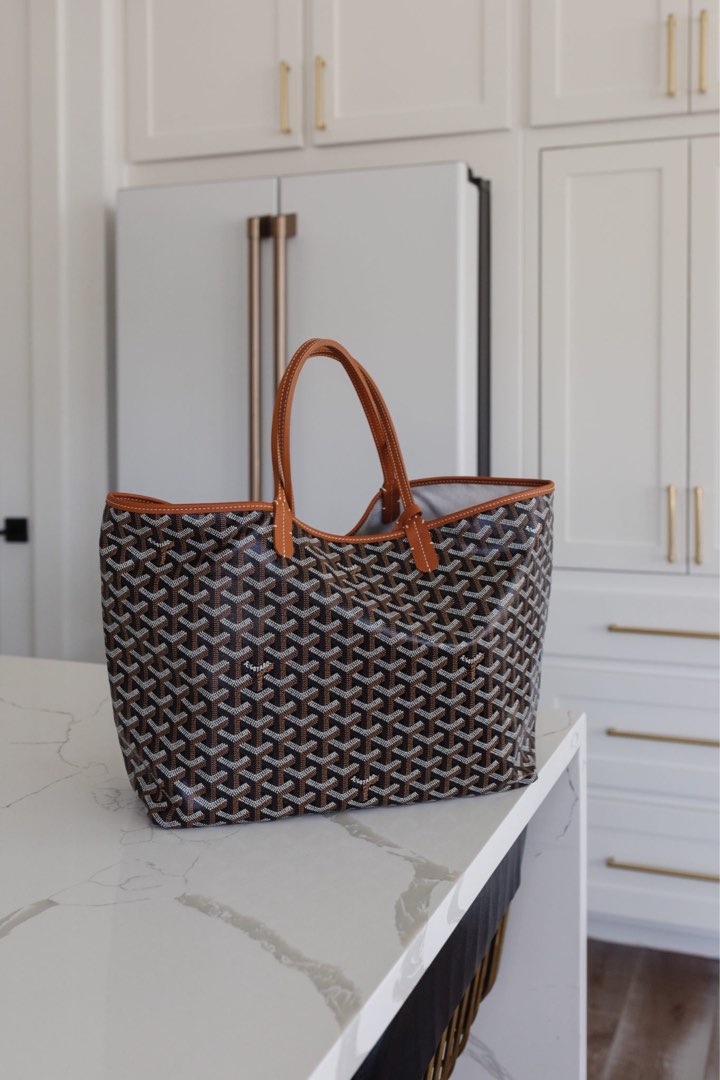 Goyard St Louis PM Tote Bag in black natural Luxury Bags