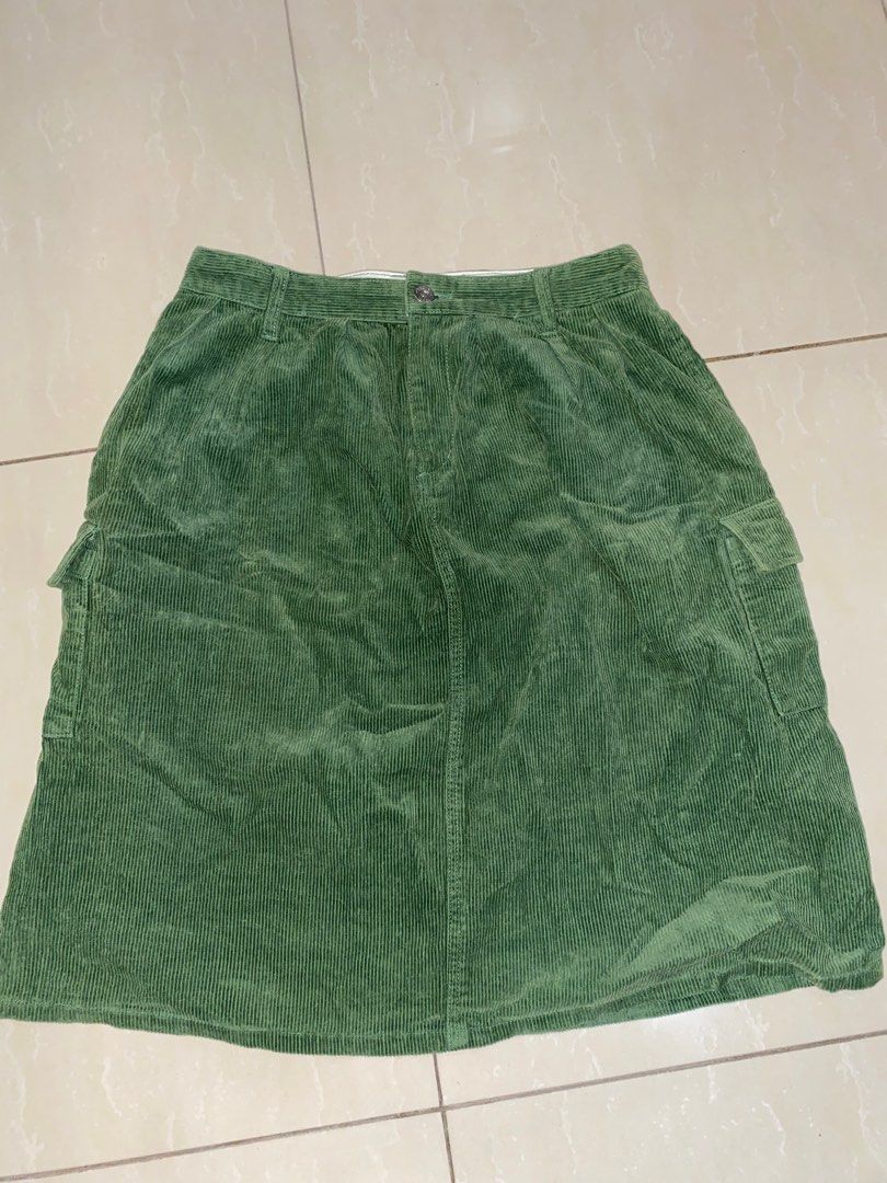 Green Cargo Skirts, Women's Fashion, Bottoms, Skirts on Carousell