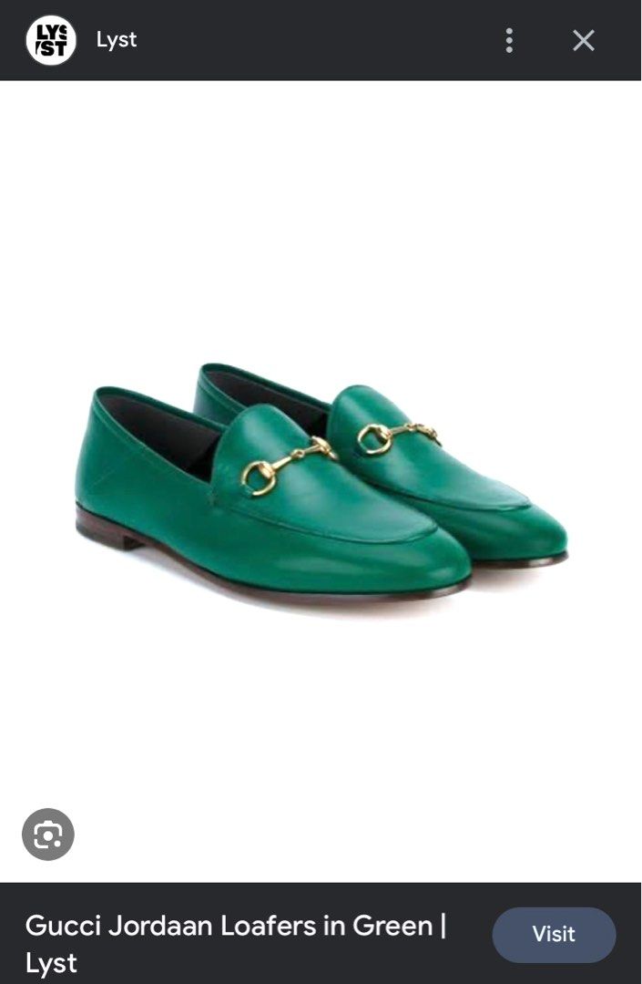 SUPER Sale Green Gucci Jordaan Loafers