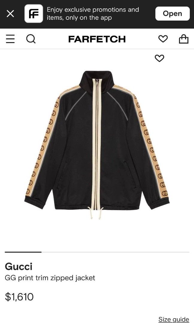 Gucci Black Oversized Technical Jersey Jacket