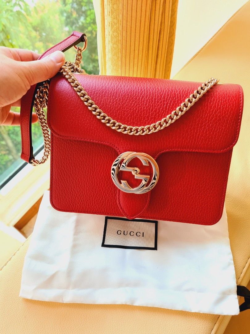 Red gucci chain bag outlet
