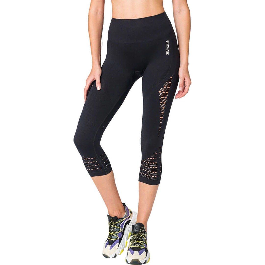 Gymshark Energy Seamless Cropped Leggings Black, Women's Fashion,  Activewear on Carousell