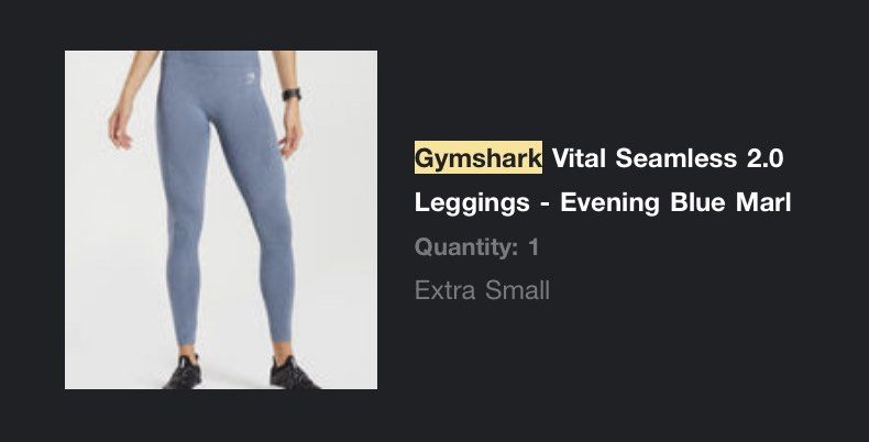 Gymshark Vital Seamless 2.0 Leggings - Evening Blue Marl