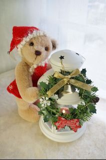 Handmade artisan teddy bear Christmas festive season