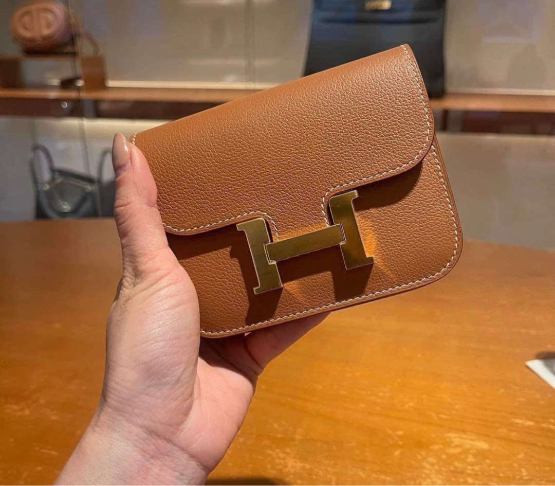 Hermes Constance Wallet to Go Orange Epsom GHW