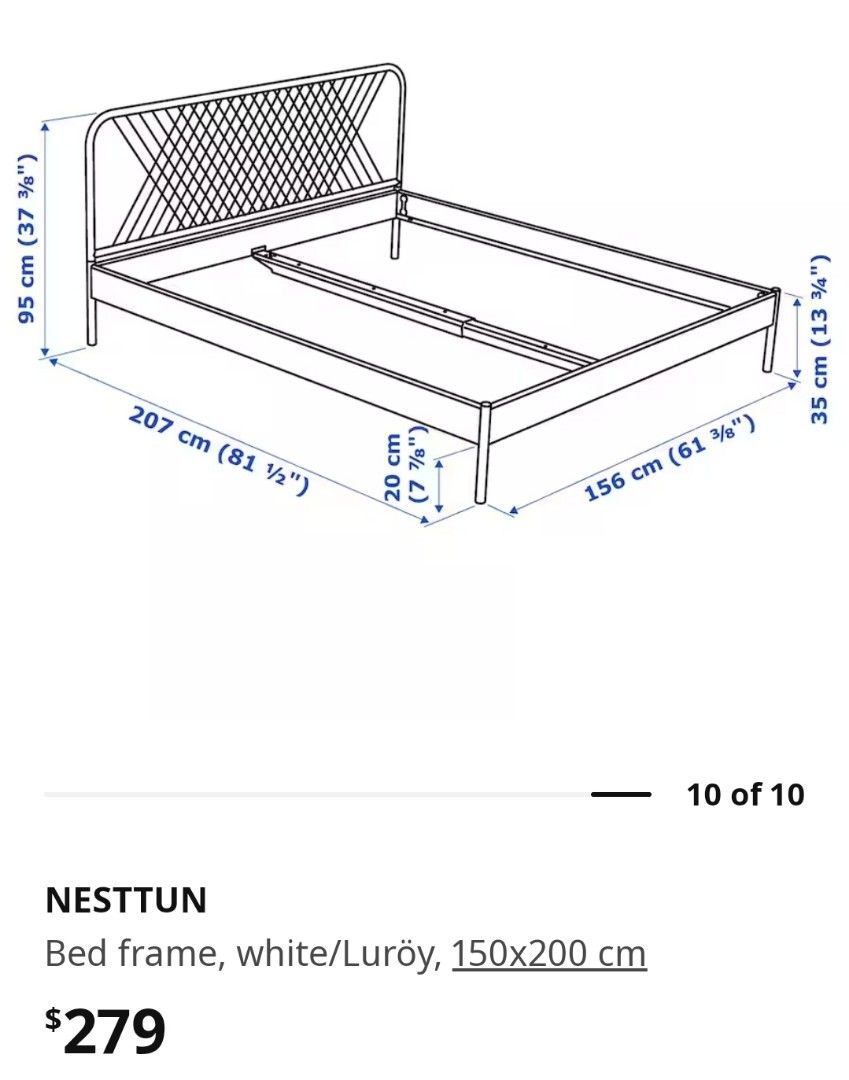 Ikea Bed Frame, Furniture & Home Living, Furniture, Bed Frames