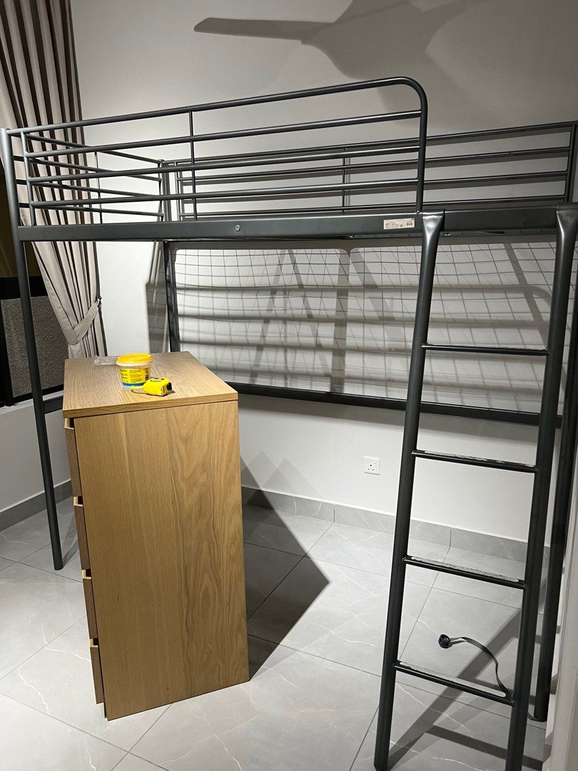 IKEA Svarta Loft Bed, Furniture & Home Living, Furniture, Bed Frames