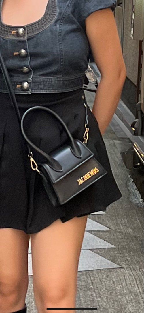 Jacquemus Le Chiquito Black Sling Bag (Category: Luxury Bags & Wallets) located in Antipolo. Submitted by kiksy.closet (Listing ID 1248623067, Image 2). Description: Jacquemus Le Chiquito Black Sling Bag - Bought from Kindal in Kyoto, Japan just a few weeks ago (1st week of July). Used it twice only in our trip. - Condition: 9-10, no visible flaws on the exterior; leather scuffings on interior - RFS: Impulsive purchase cos the color I originally 