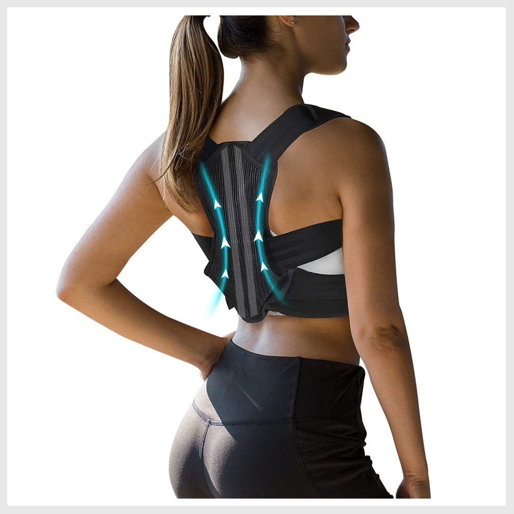 JOLAYSO Posture Corrector for Women and Men, Back Brace Fully Adjustable &  Comfy, Support Straightener for Spine, Back, Neck, Clavicle and Shoulder,  Improves Posture and Pain Relief (Medium), Health & Nutrition, Braces