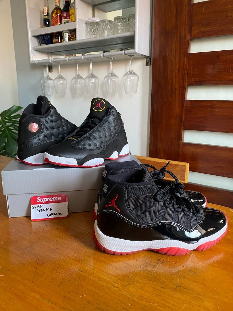 Jordan 13 playoffs on feet top
