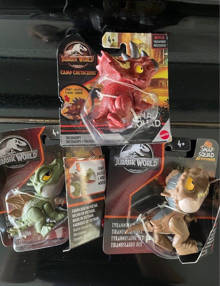 Jurassic World Snap Quad TRex & Stego, Hobbies & Toys, Toys & Games on