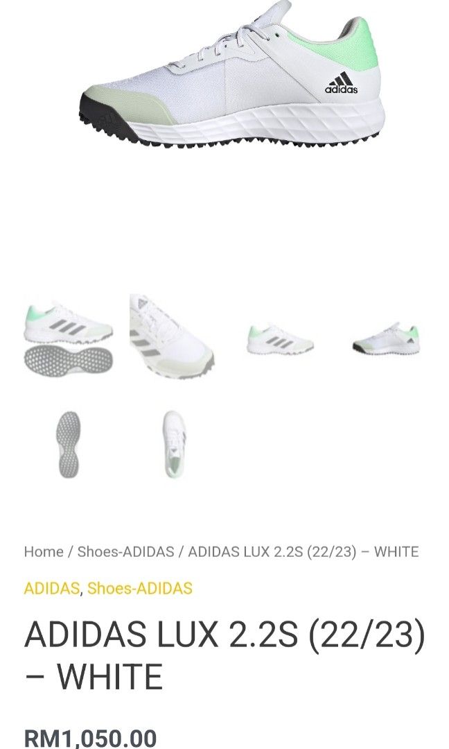 KASUT HOKI Adidas Lux 2.0 Field Hockey Turf Shoes Trainers, Men's