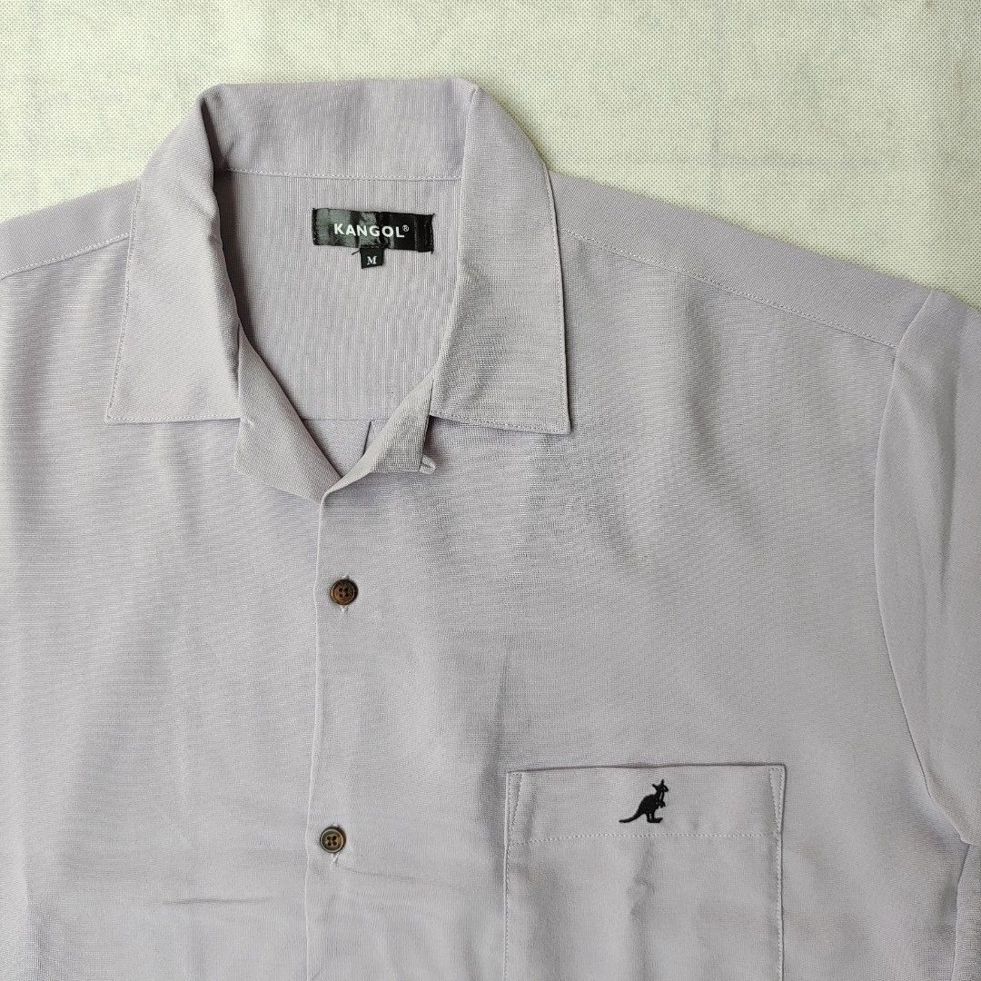 Kangol Boxy Fit White Button Up Shirt