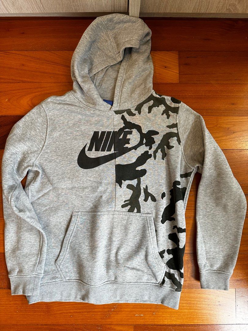 Nike grey camo hoodie hot sale