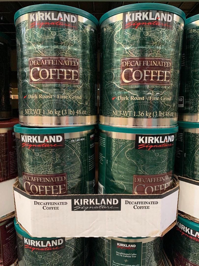 Kirkland Signature Dark Roast Fine Grind Decaf Coffee 1.36 kg on