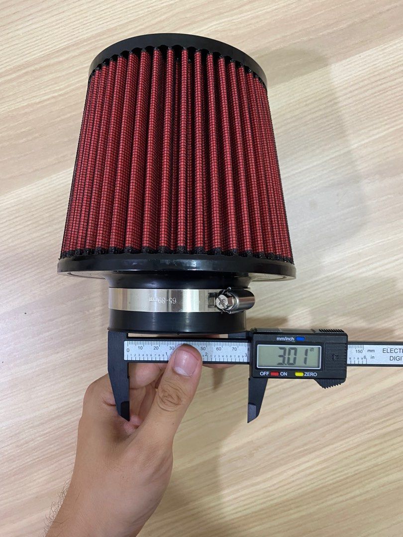 K&n open pod universal clamp on air filter for 3inch flange cone shape