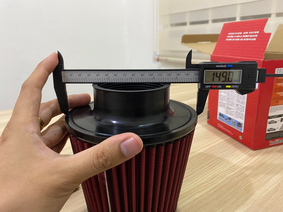 K&n open pod universal clamp on air filter for 3inch flange cone shape