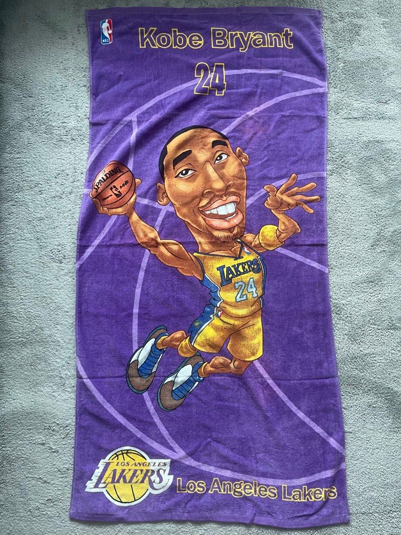 Kobe Bryant NBA 毛巾浴巾少見絕版了24 8 jersey 球衣背號湖人黑黃新人