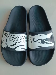 Lacoste slides slipper black size 6 UK 39.5 (ORIGINAL)