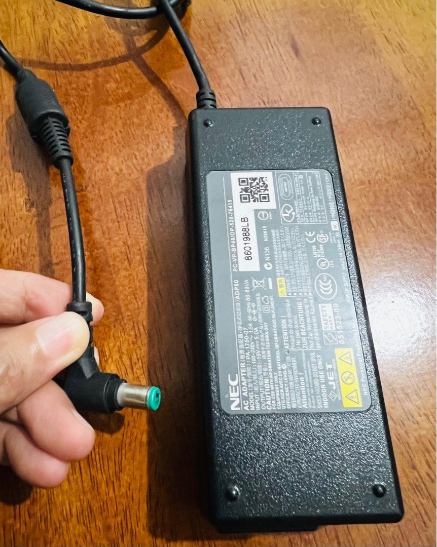 Laptop Adaptor For Sale Nec (Category: Chargers) located in Manila. Submitted by claire_bo (Listing ID 1248583377, Image 3). Description: Nec Ac Adapter ADP80 Model: PA-1750-07 Input: 100-240V ~1.5A 50-60Hz Output: 15V = 5.0A Good condition Original Nec Adaptor Nastock lang Tested sa laptop Pwede pick up ang location Taft Rotonda Pasay Meet up Lrt Edsa Station .