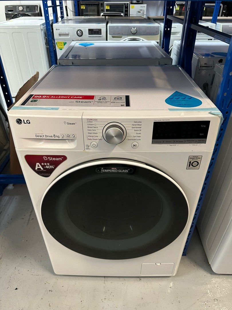 LG 8Kg Front Load Washer ( FV1408S4W ), TV & Home Appliances, Washing
