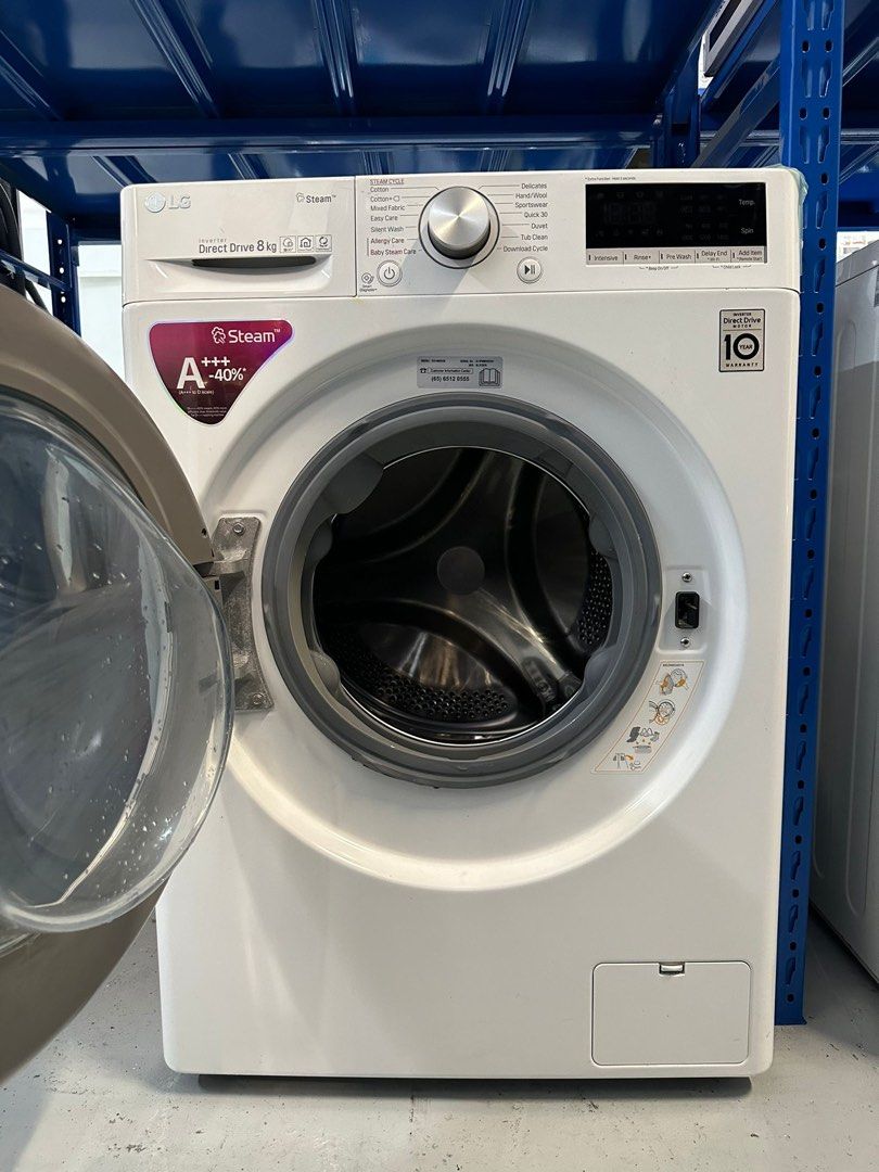 LG 8Kg Front Load Washer ( FV1408S4W ), TV & Home Appliances, Washing