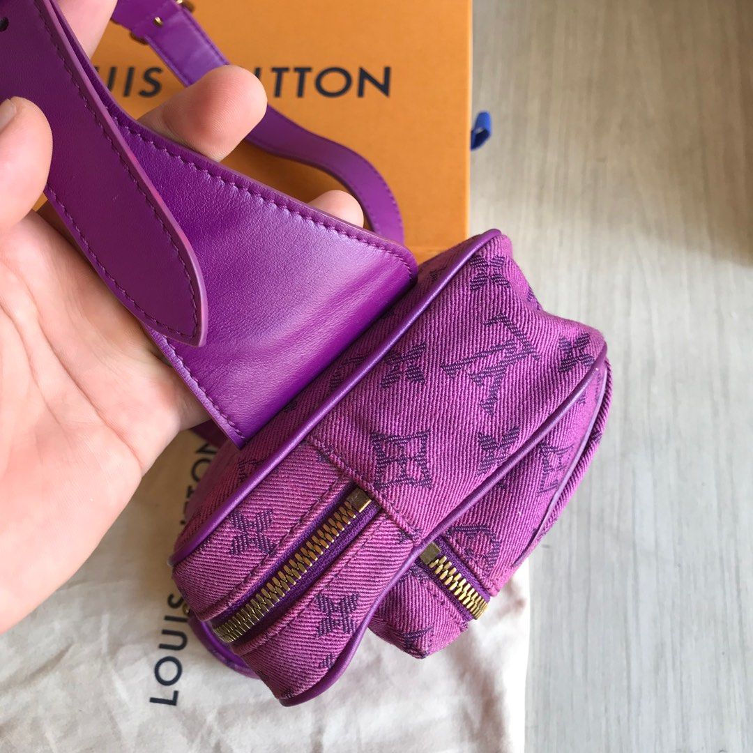 Louis Vuitton Outdoor Denim Bumbag, Purple, Preowned in Dustbag