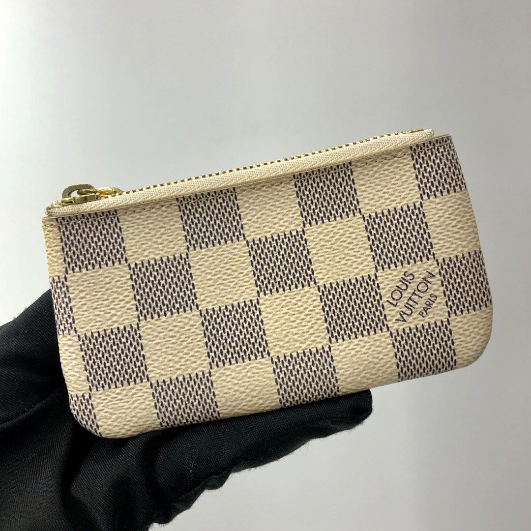 Louis Vuitton Damier Azur Canvas Key Pouch N62659 : : Fashion