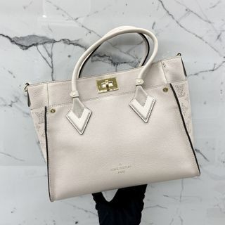 Louis Vuitton Greige M55802 Monogram Mahina Calf Leather