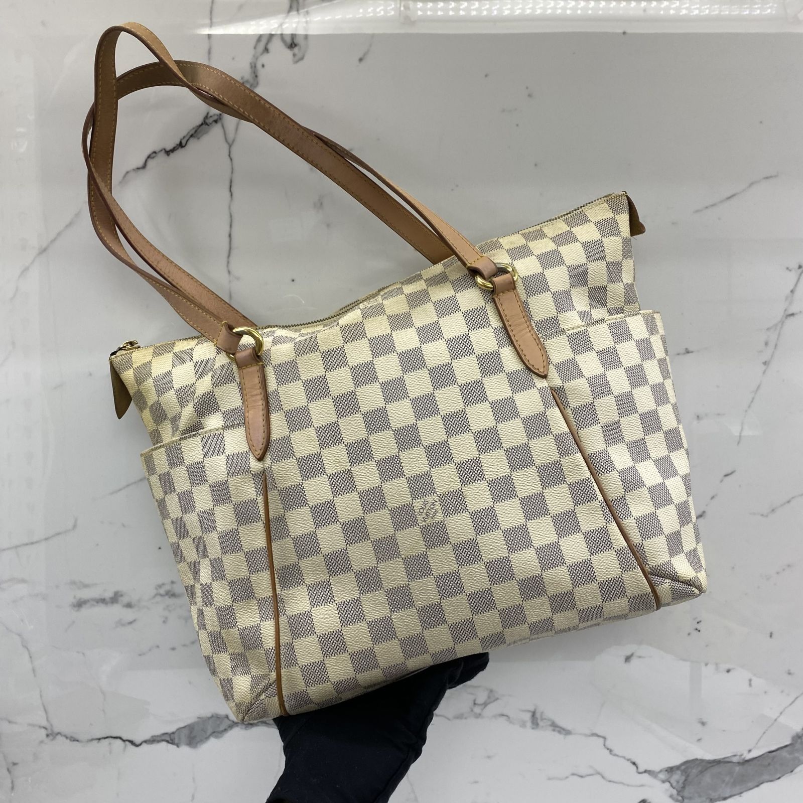 Louis-Vuitton-Damier-Azur-Totally-MM-Tote-Bag-Hand-Bag-N51262