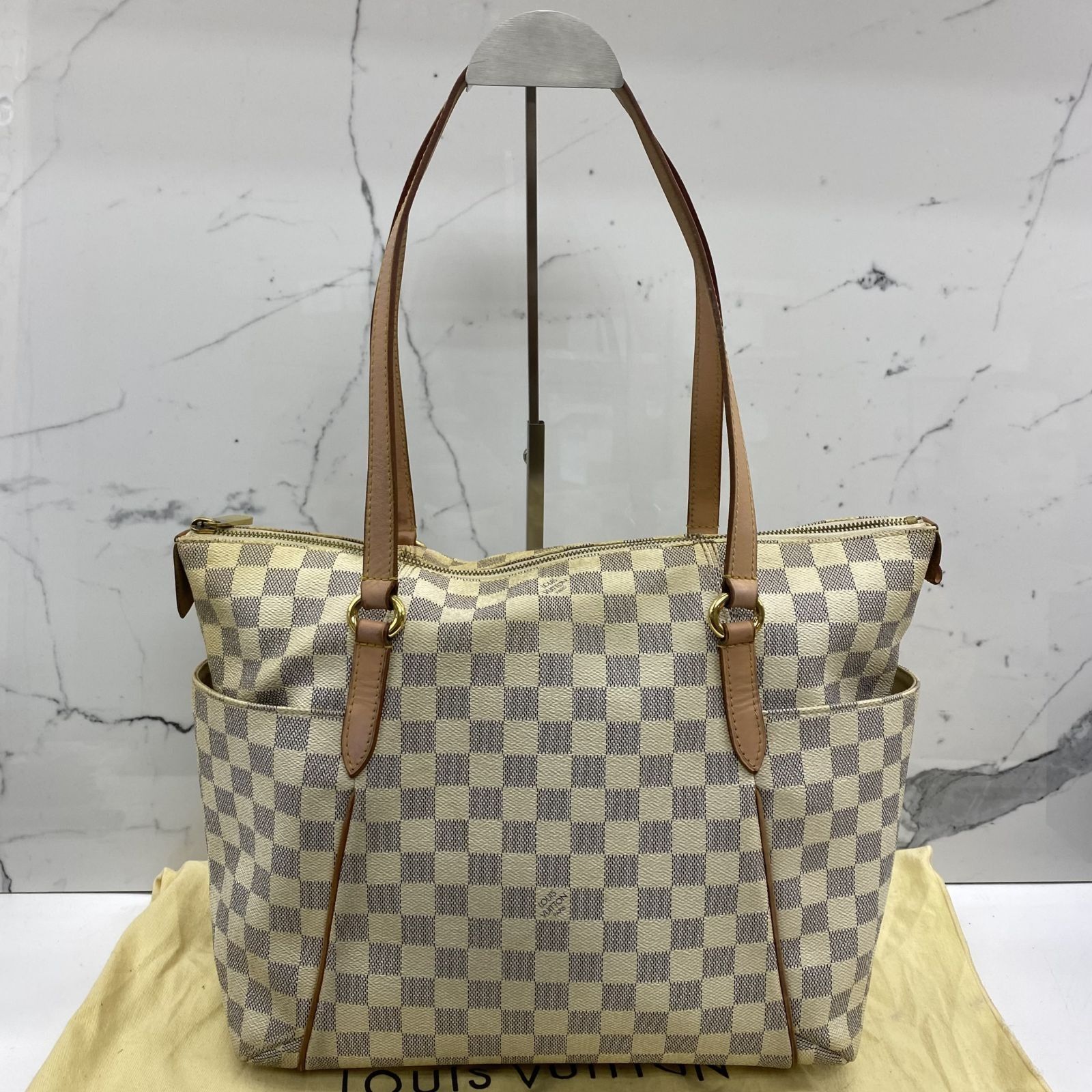 Louis-Vuitton-Damier-Azur-Totally-MM-Tote-Shoulder-Bag-N51262