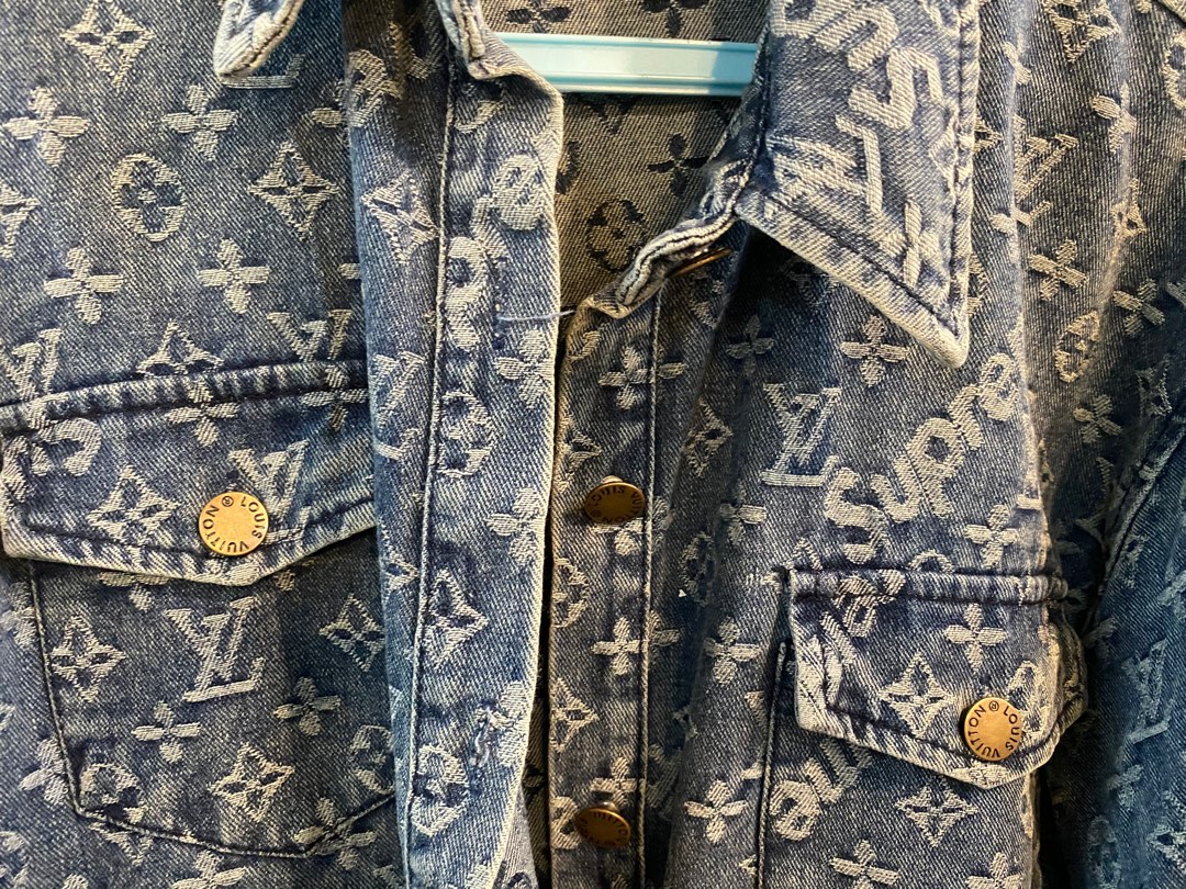 Louis Vuitton X Supreme Denim Jacket, Men's Fashion, Coats, Jackets and  Outerwear on Carousell